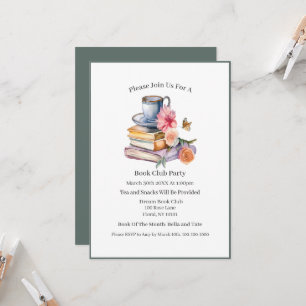 Glück ist eine Tasse Kaffee und... Buchclub Einladung