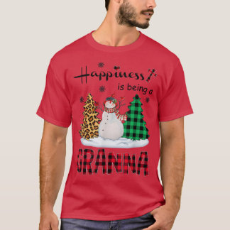 Glück ist Granna Snowman Frohe Weihnachten T-Shirt