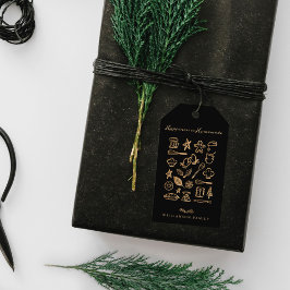 Glück ist hausgemachte Gold- und Black-Baking Reze Geschenkanhänger