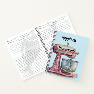 Glück ist hausgemachte Rezept Notizbuch