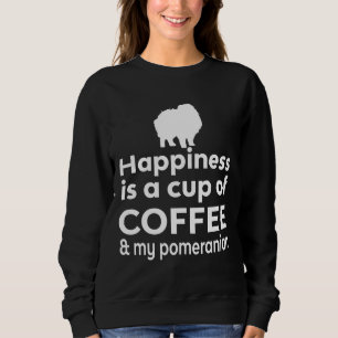 Glück ist Kaffee in meinem Spitz Sweatshirt