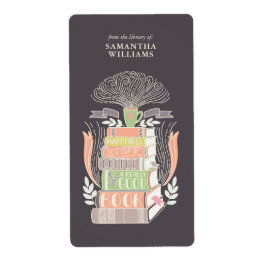 "Glück ist Kaffee und Bücher" Buchzeichen