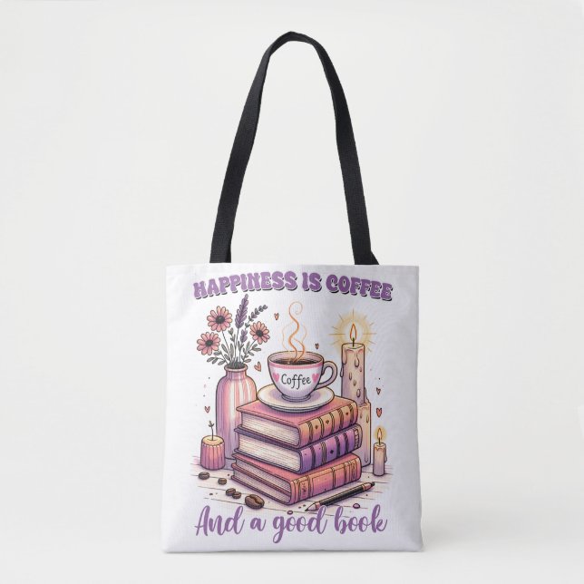 Glück ist Kaffee und ein gutes Buch (Vorderseite)