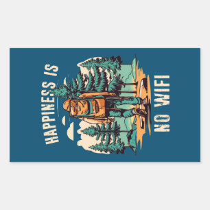 Glück ist kein Wifi-Backpacken Rechteckiger Aufkleber