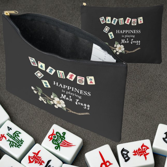 Glück ist Mah Jongg spielen mit den Girls Black Zubehörtasche (Von Creator hochgeladen)