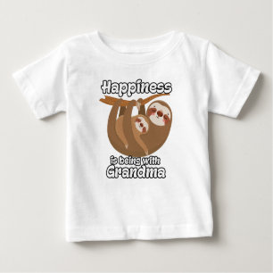 Glück ist mit Oma Sloth Baby T-shirt