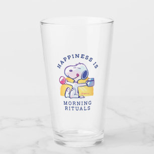 Glück ist morgendliche Rituale Glas