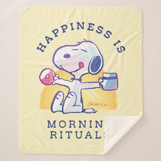 Glück ist morgendliche Rituale Sherpadecke (Vorderseite)