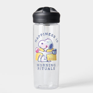 Glück ist morgendliche Rituale Trinkflasche