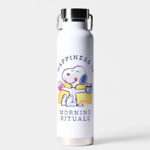Glück ist morgendliche Rituale Trinkflasche