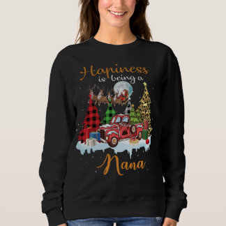 Glück ist Nana Funny Red Truck Tree Chris Sweatshirt