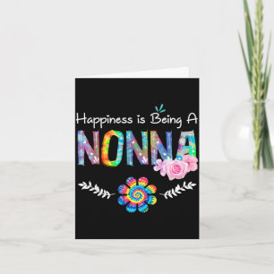 Glück ist, Nonna-Blumen-Tie-Dye-Mutter zu sein Karte
