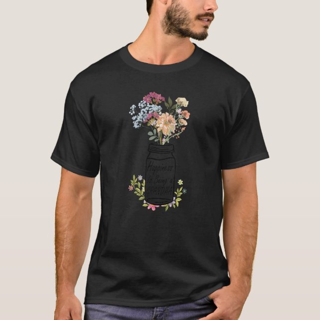 Glück ist Oma Blume Oma Mütter T-Shirt (Vorderseite)