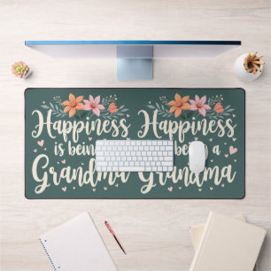 Glück ist Oma zu sein Floral Cottagecore Schreibtischunterlage
