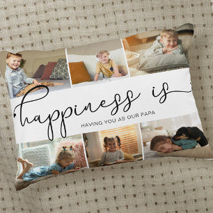 Glück ist Papa 6 Foto Collage Dekokissen