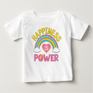 Glück ist Power Regenbogen Baby T-shirt