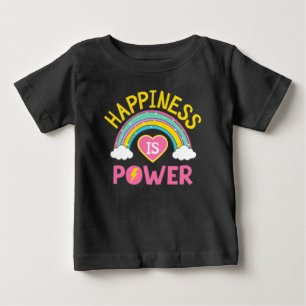 Glück ist Power Regenbogen Baby T-shirt