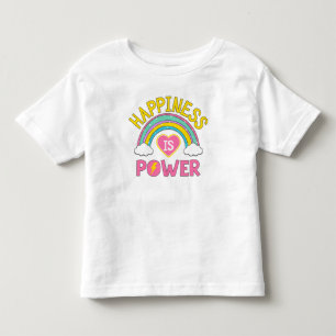 Glück ist Power Regenbogen Kleinkind T-shirt