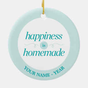 Glück ist selbst gemacht keramik ornament