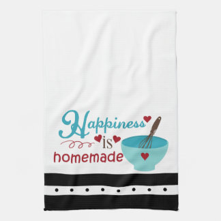 Glück ist selbst gemachtes Geschirrtuch