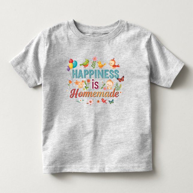 Glück ist selbstgefälliger Kleinkind-T - Shirt (Vorderseite)