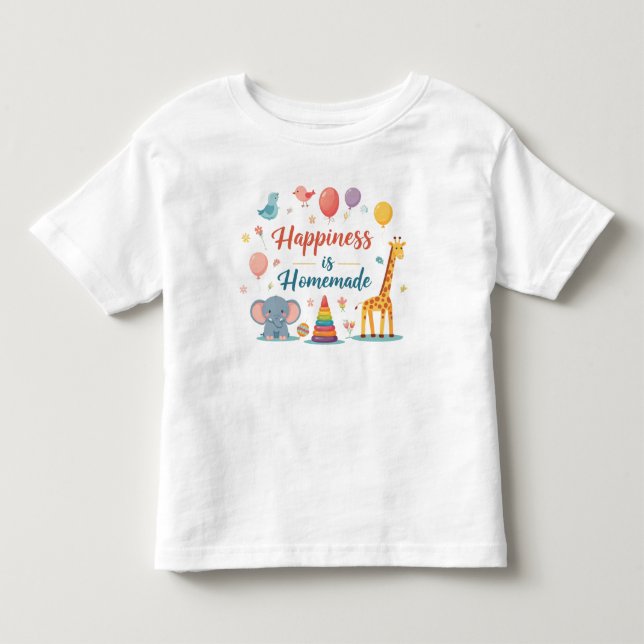 Glück ist selbstgefälliger Kleinkind-T - Shirt (Vorderseite)