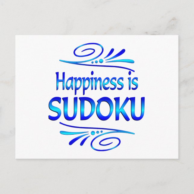 Glück ist SUDOKU Postkarte (Vorderseite)