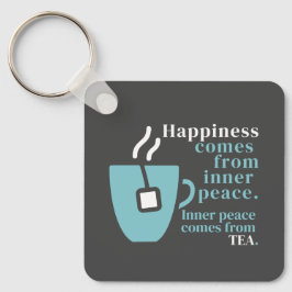 Glück ist Tee Funny Zitat Wort Kunst Schlüsselanhänger