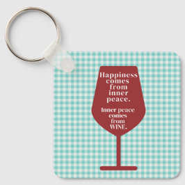 Glück ist Wein Zitat Zitat Wort Kunst Schlüsselanhänger