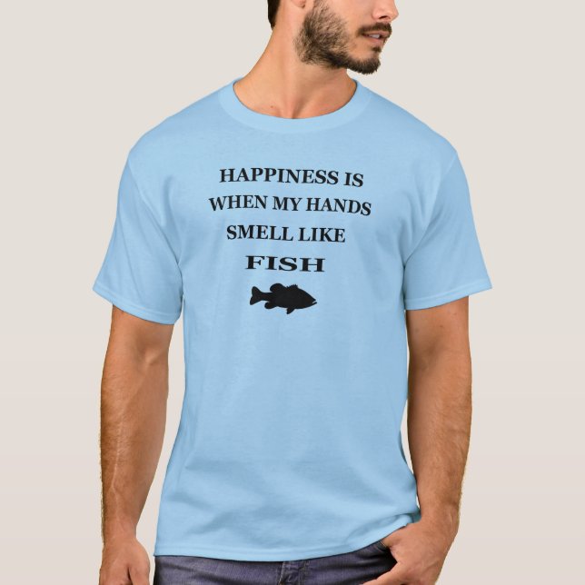 GLÜCK IST, WENN MEINE HÄNDE WIE FISCHE - T-SHIRT (Vorderseite)
