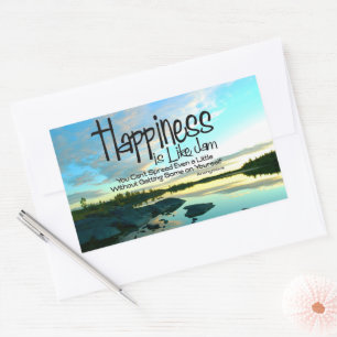 "Glück ist wie Stau" Inspiration Zitat Rechteckiger Aufkleber