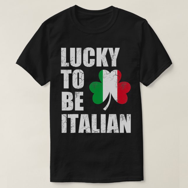 Glück Italienische Flagge Italia Italien St Patric T-Shirt (Design vorne)