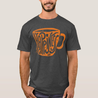 Glück Kaffeetyppografie T-Shirt