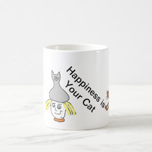 Glück-Katzen-Tasse Kaffeetasse