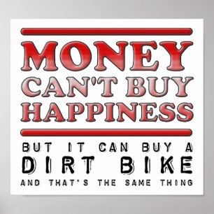 Glück kaufen Dirt Bike Funny Poster