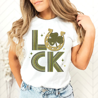 Glück Kleeblatt Hufeisen St. Patrick's Day Irisch T-Shirt
