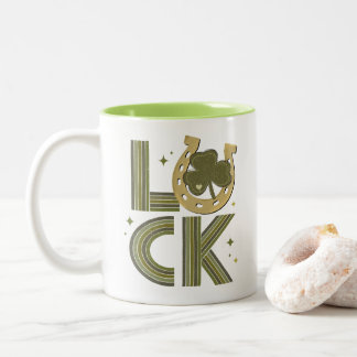 Glück Kleeblatt Hufeisen St. Patrick's Day Irisch Zweifarbige Tasse