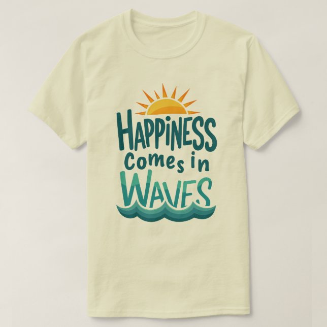 Glück kommt in Waves - Funny Cruise Vacation T-Shirt (Design vorne)
