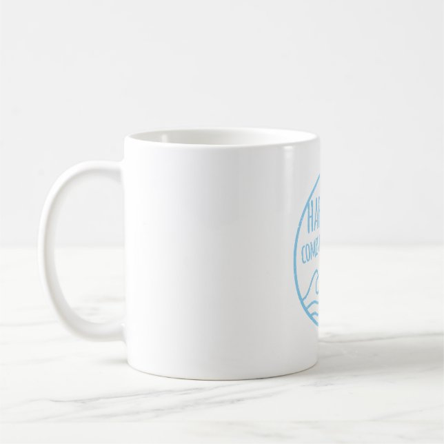 Glück kommt in Waves Sprichwort Kaffeetasse (Links)