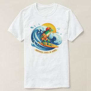 Glück kommt in Wellen Grafik Quote T-Shirt