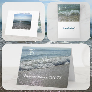 Glück kommt in Wellen Meere den Tag Seelandschaft Karte