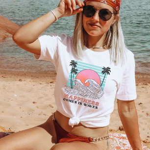 Glück kommt in Wellen, Retro Beach Bum Vibes T-Shirt