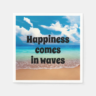 Glück kommt in Wellen Serviette
