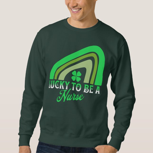 Glück, Krankenschwester zu sein | St Patrick's Day Sweatshirt (Vorderseite)