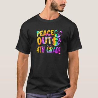 Glück letzter Tag der Schule Frieden aus 4. Klasse T-Shirt