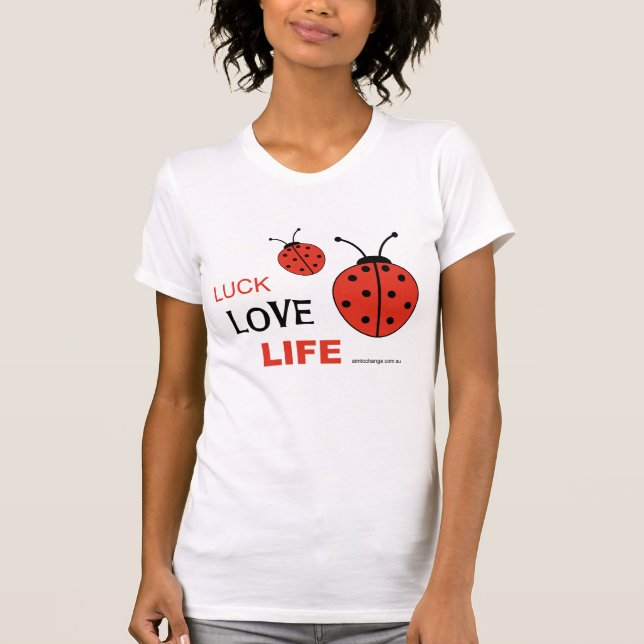 Glück-Liebe-Lebenunterhemd T-Shirt (Vorderseite)