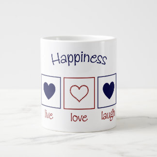 Glück-LiveLiebe-Lachen Jumbo-Tasse