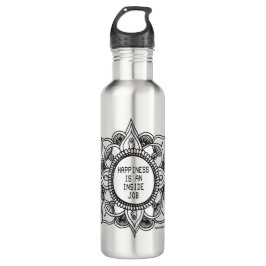 Glück-Mandala-Edelstahl-Wasser-Flasche Trinkflasche