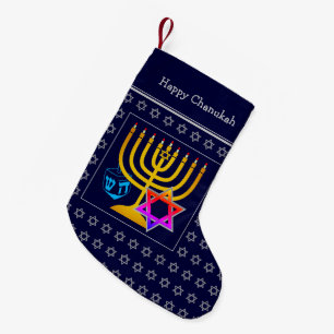 GLÜCK  Menorah Star von David Dreidel Kleiner Weihnachtsstrumpf