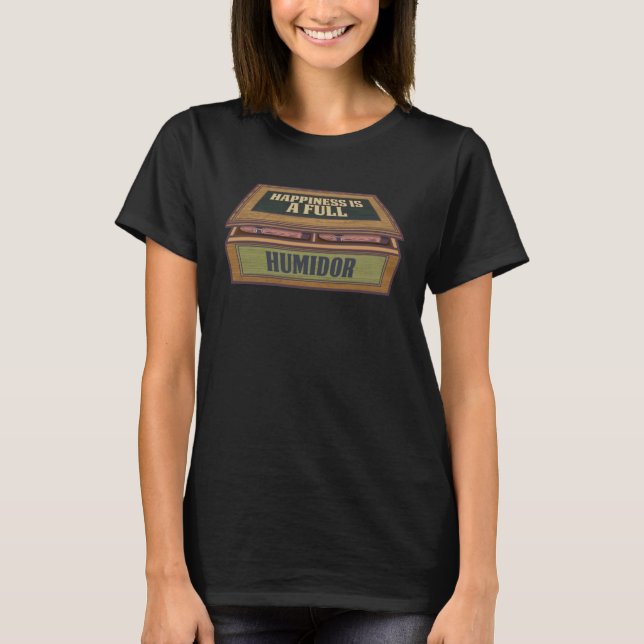 Glück mit vollen Humidor-Zigarren Rauch T-Shirt (Vorderseite)